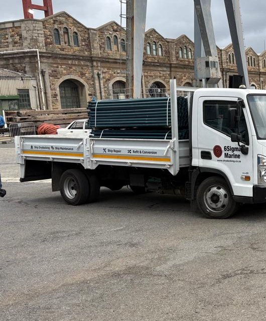 6Sigma marine support vehicle at Sturrock Dry Dock in Cape Town